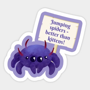 Funny Cute Jumping Spider Dad or Mum Fan Kawaii Pet Sign Sticker